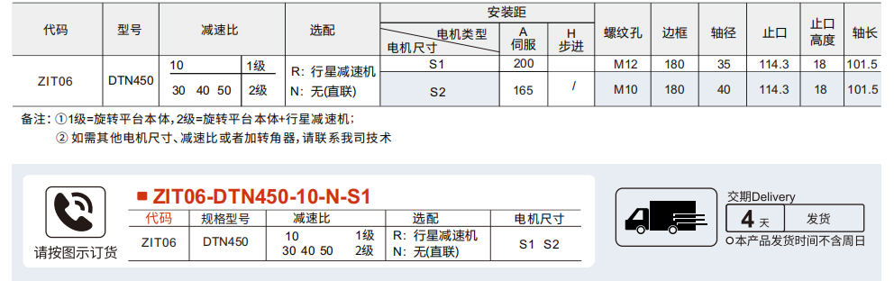 旋转平台DTN系列 DTN450参数图1