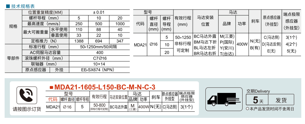 单轴机器人 刚制滑座 滑轨内嵌 滚珠螺杆传动参数图1