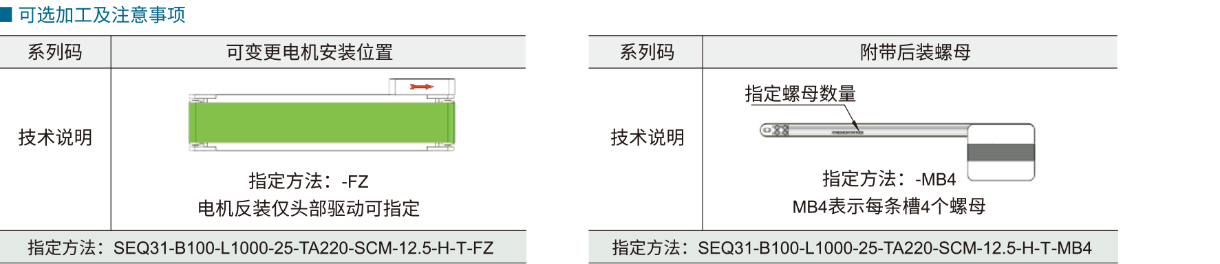 平皮带输送机 SEQ31步进型 全皮带型 带防跑偏头部驱动双槽型材（带轮直径30mm)参数图2