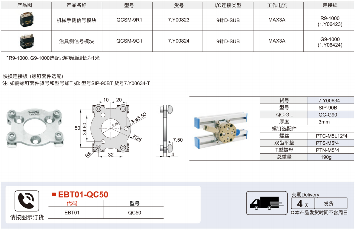 圓形手動(dòng)快換 QC-50參數(shù)圖1
