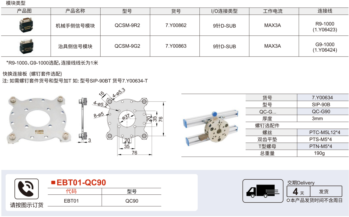 圓形手動(dòng)快換 QC-90參數(shù)圖1