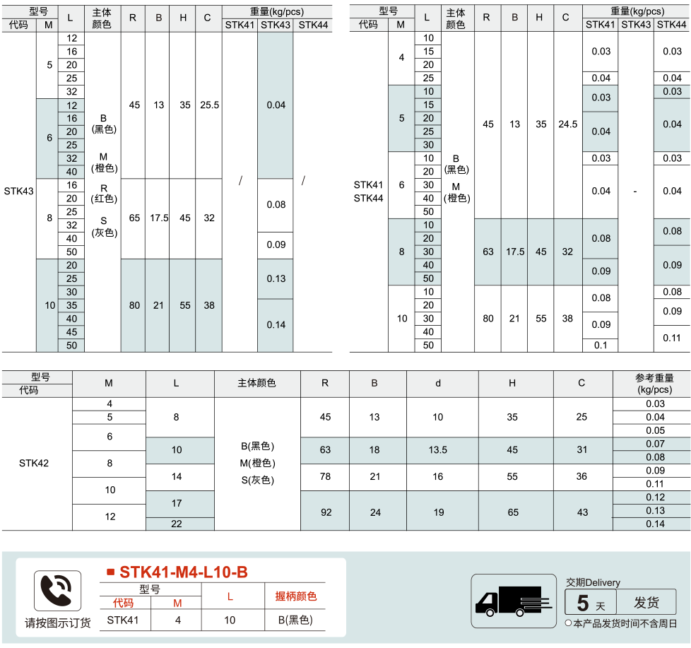 手柄 圆形直杆型  紧定可调位型参数图1