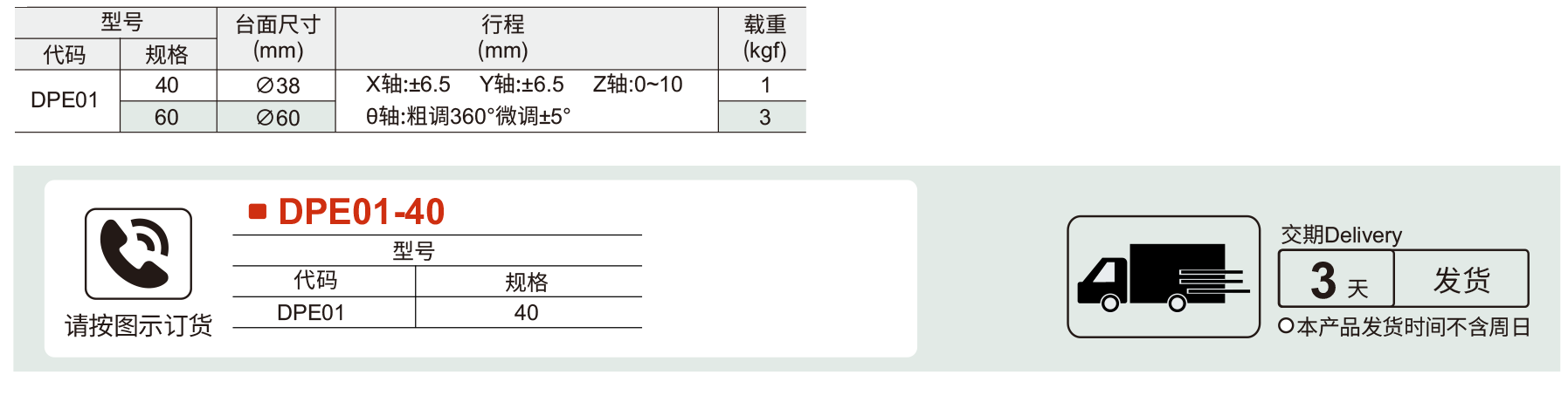 手动位移台 经济型燕尾槽式 ⻓⾏程⻮轮⻮条驱动型 Z轴 宽度30   参数图1
