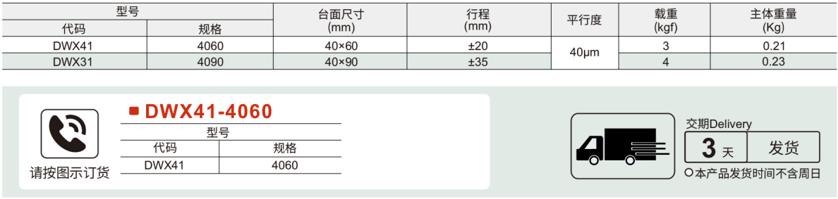 ⼿动位移台参数图1