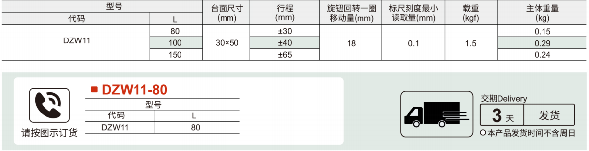 手动位移台 经济型燕尾槽式 ⻓⾏程⻮轮⻮条驱动型 Z轴 宽度30   参数图1