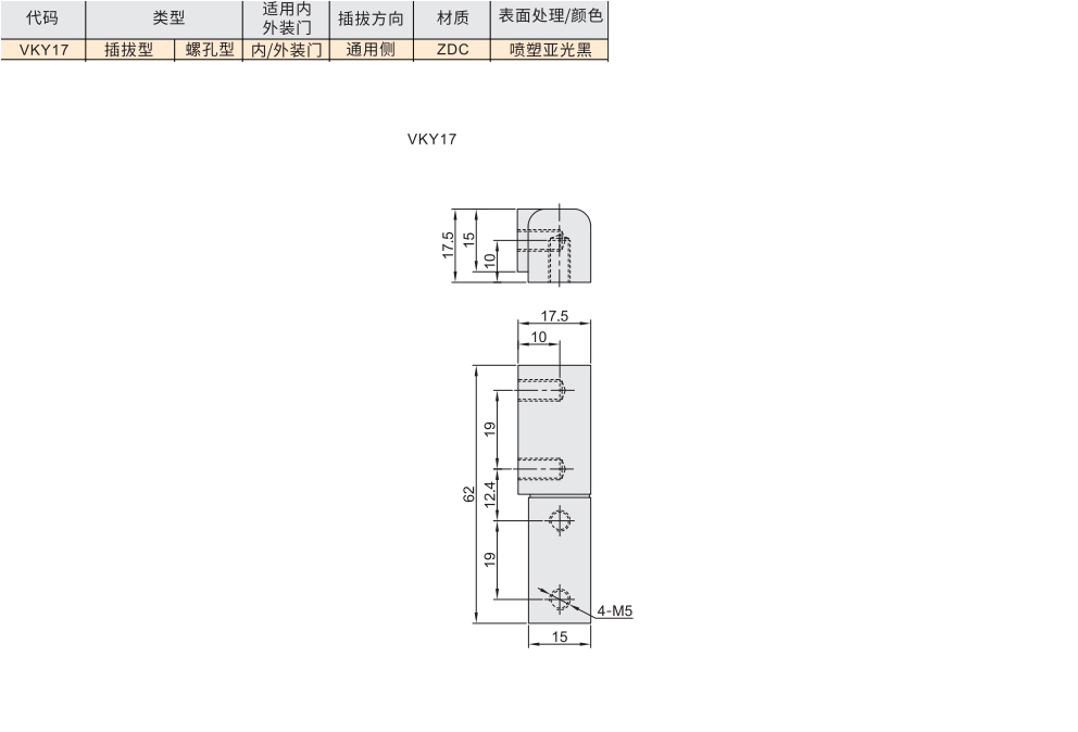 拆卸式铰链 插拔型材质图