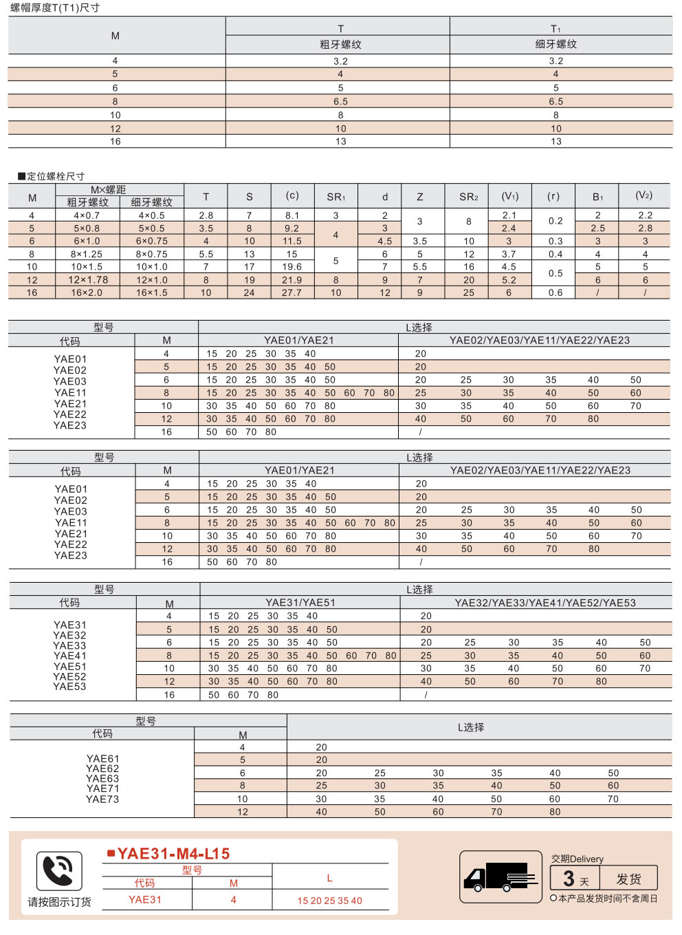 定位螺栓 螺纹前端R型/头部R型/内六角头部R型参数图1