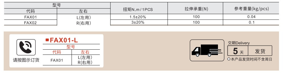 自动锁定型旋转撑杆 微型门用/小型门用 两点固定参数图1