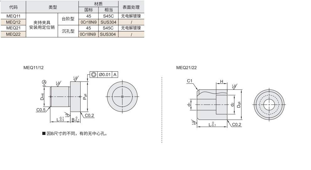 夹持夹具安装用定位销材质图