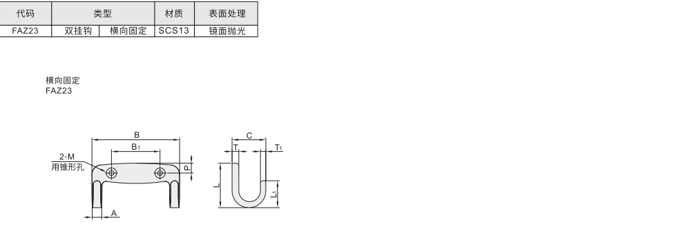 中载型双挂钩 适用衣物类工具包材质图