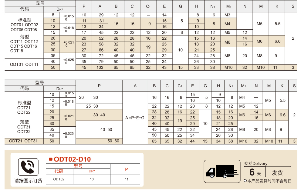 支柱固定夹 螺孔垂直 孔距固定型/孔距选择型参数图1