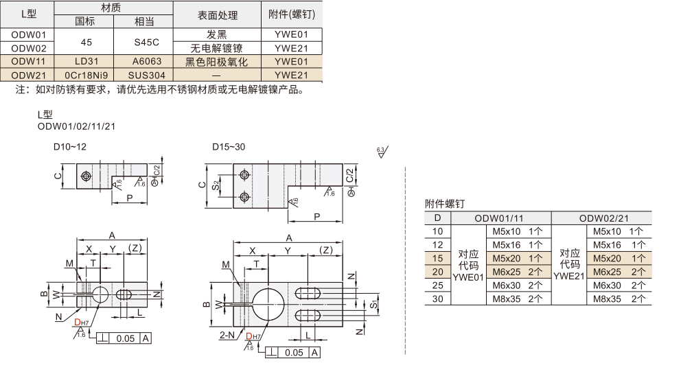 支柱固定夹 L型材质图