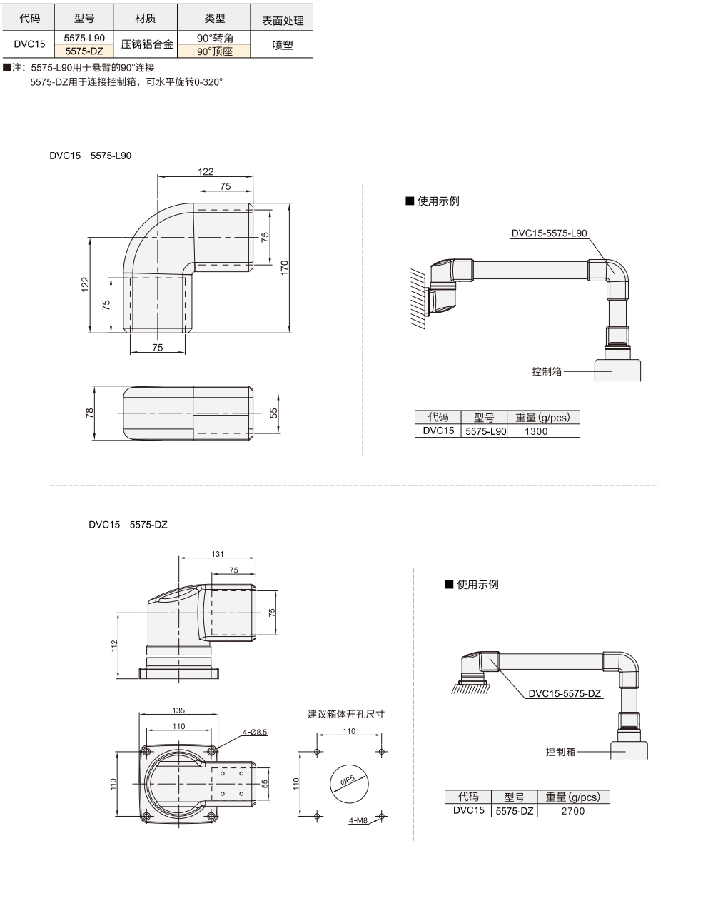 5575系列 90°顶座/90°转角材质图