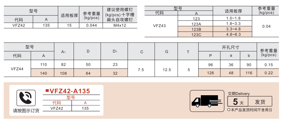 拉手 嵌入式 标准型 通孔固定/内螺纹固定 内部固定型参数图1
