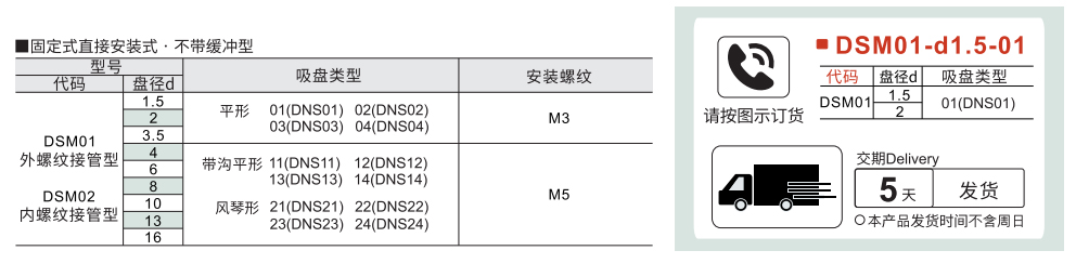 精密型 椭圆型真空吸盘 不带缓冲型参数图1