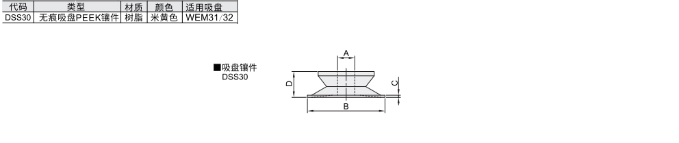 标准型 吸盘镶件 无痕吸盘材质图